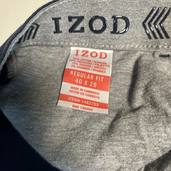 Izod Men’s Navy Jeans Regular‎ Comfort Fit 40x29 - Picture 2 of 6